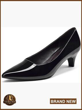 Kitten Heels Closed Pointed Toe Pumps 1 Inch Low Heel Dress Shoes